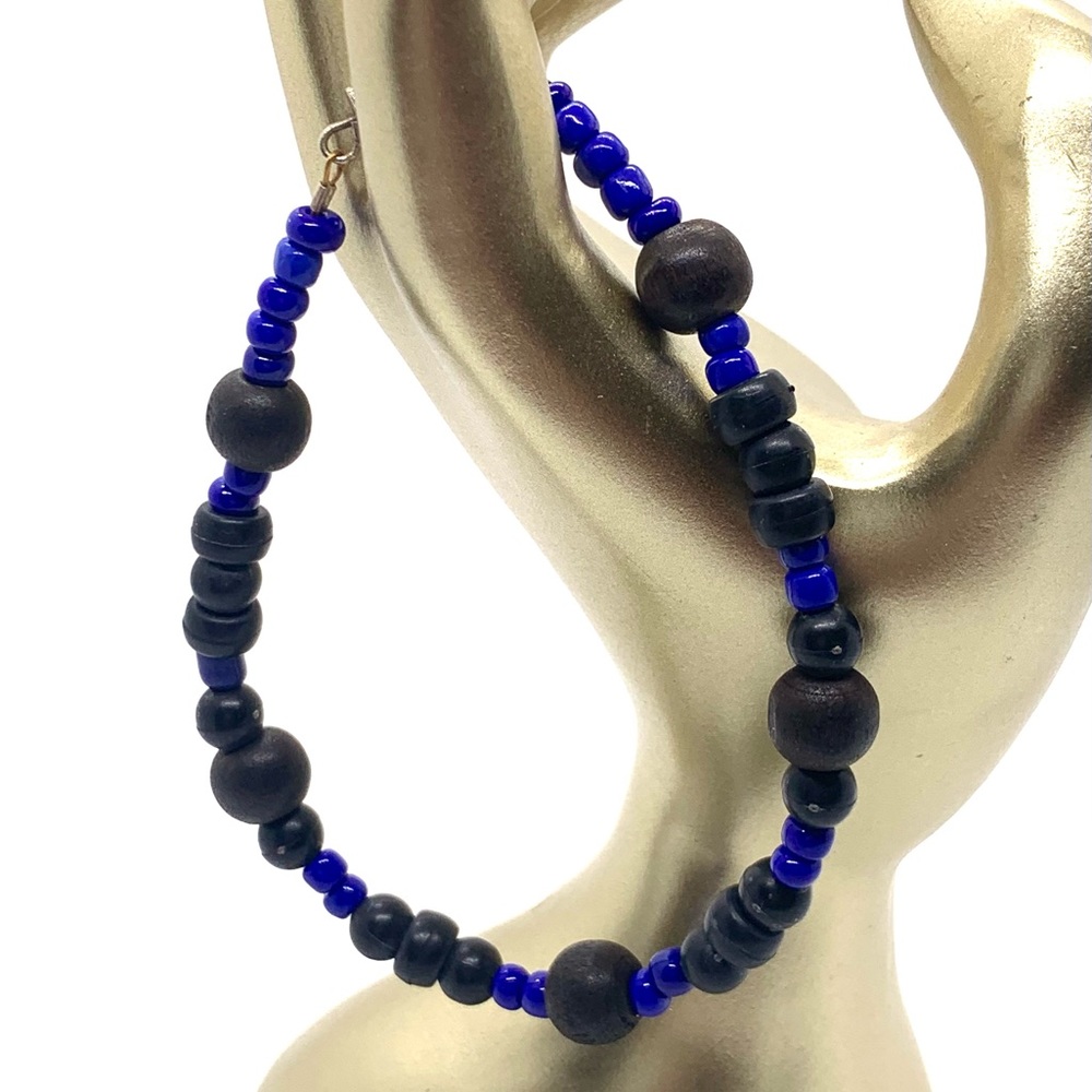 [Royal Waters] Men’s Wood & Seed Bead Bracelet
